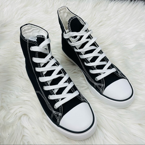 Black canvas high top sneaker - Picture 6 of 6